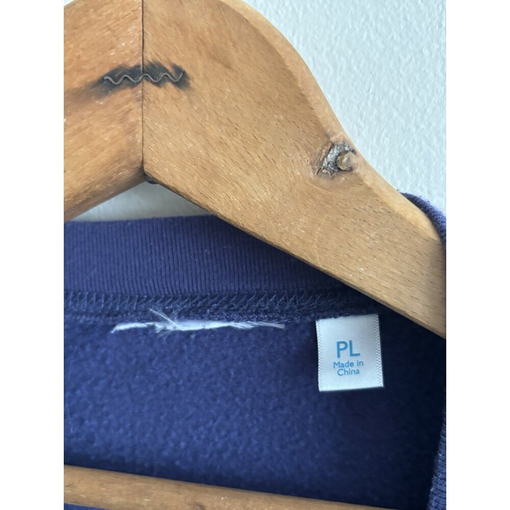 Vintage Winter Cardinal Bird Embroidery Blue Sweatshirt Pet Large 80s - Picture 4 of 12